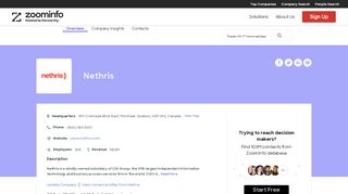 
                            8. Nethris | ZoomInfo.com