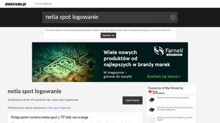 
                            7. Netia spot logowanie - tematy na elektroda.pl