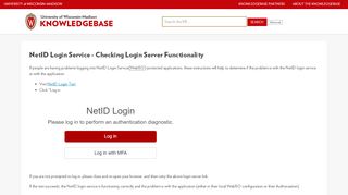 
                            8. NetID Login Service - Checking Login Server Functionality