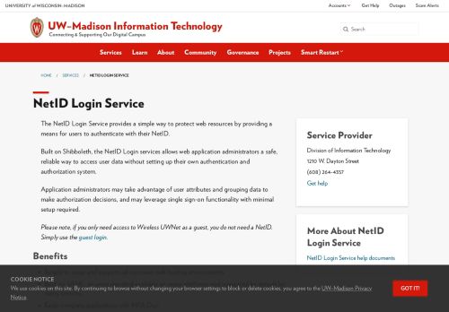 
                            2. NetID login service - UW-Madison Information Technology