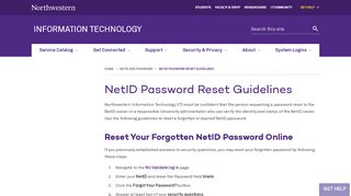 
                            12. NetID Password Reset Guidelines: Information Technology ...