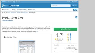
                            5. NetLimiter Lite | heise Download