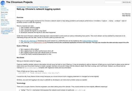 
                            8. NetLog: Chrome's network logging system - The Chromium Projects