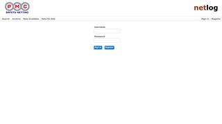 
                            5. NetLog - Log in Page - NEW - PMC Safety Netting