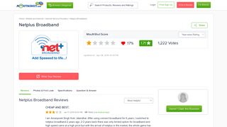 
                            4. NETPLUS BROADBAND Reviews | Broadband | Wireless | Ratings