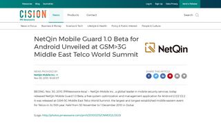 
                            12. NetQin Mobile Guard 1.0 Beta for Android Unveiled at GSM>3G ...