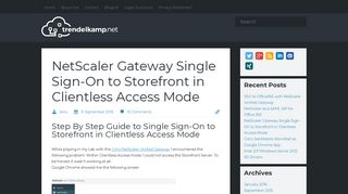 
                            9. NetScaler Gateway Single Sign-On to Storefront in Clientless Access ...