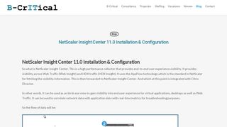 
                            3. NetScaler Insight Center 11.0 Installation & Configuration – B-CrITical