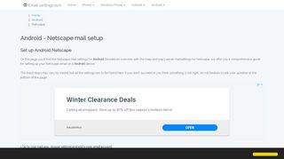 
                            9. Netscape - Android - Netscape mail setup | Email settings