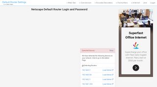 
                            4. Netscape Default Router Login and Password - Clean CSS