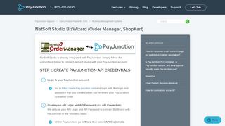 
                            9. NetSoft Studio BizWizard (Order Manager, ShopKart) – PayJunction ...