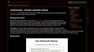 
                            5. netstat.php - simple network status [Andreas Schamanek: System ...
