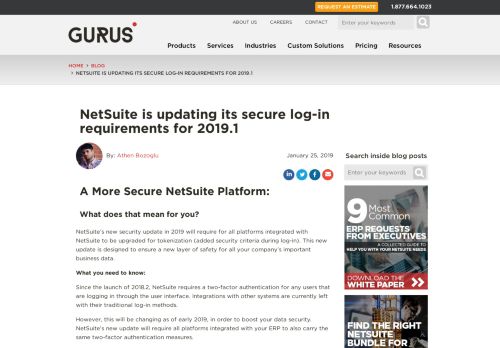 
                            13. NetSuite is updating its secure log-in requirements for 2019.1 | Gurus ...