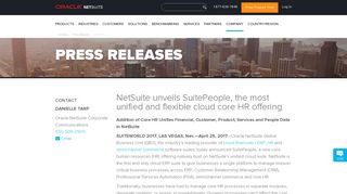 
                            10. NetSuite unveils SuitePeople, the most unified and flexible cloud core ...