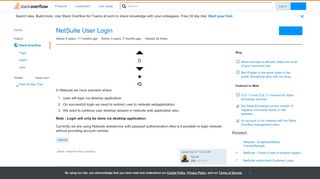 
                            8. NetSuite User Login - Stack Overflow