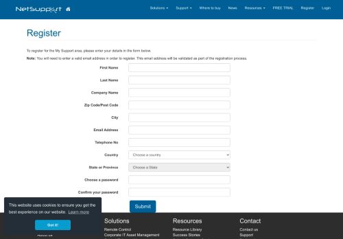 
                            2. NetSupport Software - My Support Register