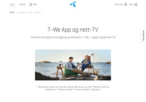 
                            6. Nett-TV og T-We-app - Telenor