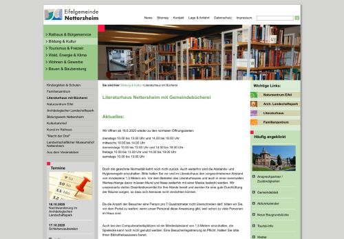 
                            7. Nettersheim: Literaturhaus mit Bücherei