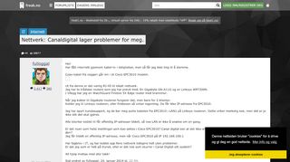 
                            8. Nettverk: Canaldigital lager problemer for meg. - freak.no