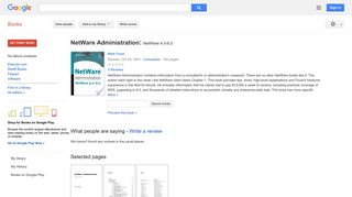 
                            13. NetWare Administration: NetWare 4.0-6.0