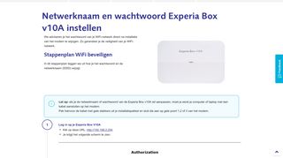 
                            7. Netwerknaam en wachtwoord Experia Box v10A instellen | Telfort