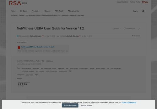 
                            8. NetWitness UEBA User Guide for Version 11.2 | RSA Link