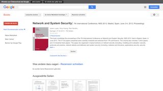 
                            8. Network and System Security: 7th International Conference, NSS 2013, ...