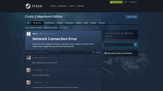 
                            3. Network Connection Error :: Crysis 2 Maximum Edition General ...