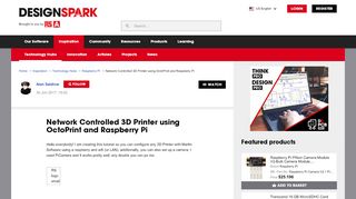 
                            7. Network Controlled 3D Printer using OctoPrint and Raspberry Pi