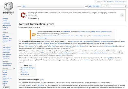 
                            12. Network Information Service - Wikipedia