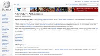 
                            6. Network Level Authentication - Wikipedia