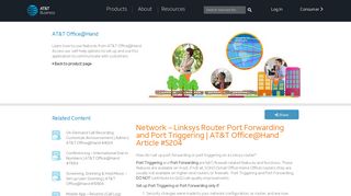 
                            11. Network - Linksys Router Port Forwarding and Port Triggering | AT&T ...