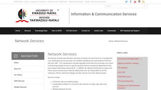 
                            8. Network Services – Information and Communication ... - ICS - UKZN