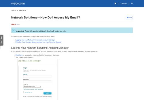 
                            8. Network Solutions—How Do I Access My Email? - Web.com Support