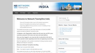 
                            2. Network TwentyOne India – Just another N21 Global Blogs site