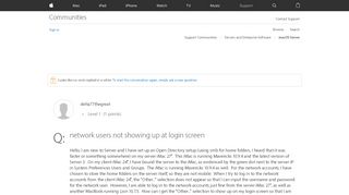 
                            1. network users not showing up at login scr… - Apple Community