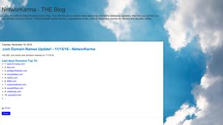 
                            10. NetworKarma - THE Blog: .com Domain Names Update! - 11/15/16 ...