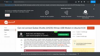 
                            13. networking - Can not connect Qubee Shuttle (UH235) Wimax USB Modem ...
