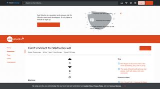 
                            12. networking - Can't connect to Starbucks wifi - Ask Ubuntu