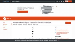 
                            13. networking - Force Samba to Require Credentials from Windows ...