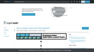
                            2. networking - how to access router with IPv6 address? - Super User