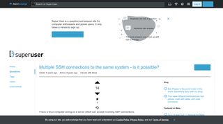 
                            13. networking - Multiple SSH connections to the same system - is it ...