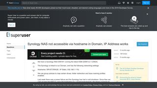 
                            12. networking - Synology NAS not accessible via hostname in Domain ...