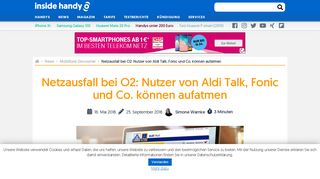 
                            9. Netzausfall bei O2: Nutzer von Aldi Talk und Co. können aufatmen