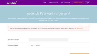 
                            1. netzclub - Passwort vergessen