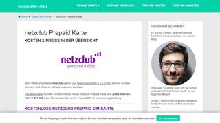 
                            10. netzclub Prepaid: Alle Prepaid Handykarten Tarife im Vergleich | ab 0 €