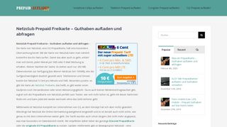 
                            3. Netzclub – Prepaid Guthaben aufladen und abfragen – Prepaid ...