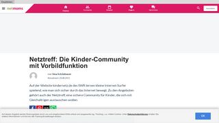 
                            6. Netztreff: Die Kinder-Community mit Vorbildfunktion - NetMoms.de