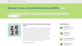 
                            9. Netzwerk Frauen- und Geschlechterforschung NRW: Start