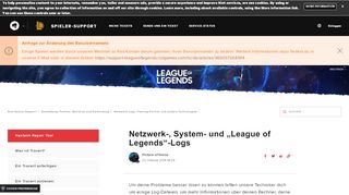 
                            5. Netzwerk-, System- und „League of Legends“-Logs – Riot Games ...